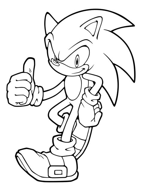 Раскраска Sonic The Hedgehog Ёж Соник всё в порядке Mirchild