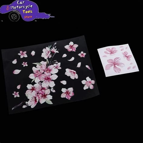 cherry blossom floral car stickers love pink auto vinyl deca bumperl window ipad for car tuning
