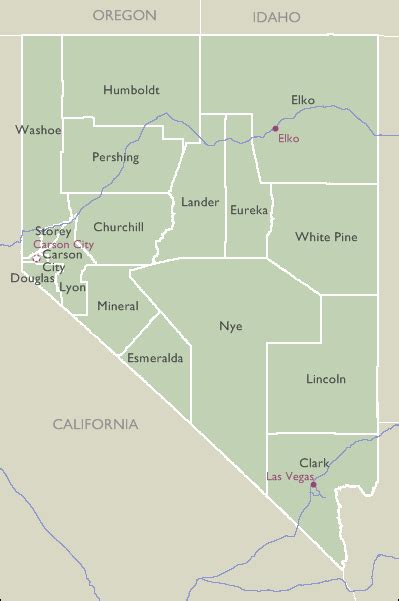 County 5 Digit Zip Code Maps Of Nevada
