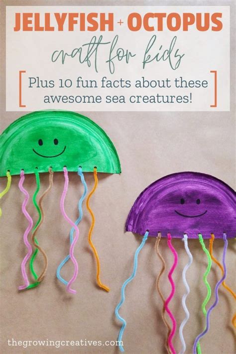 Easy Ocean Craft For Kids Make A Jellyfish Octopus The Growing