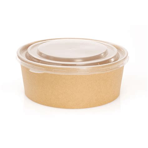 1300ml Kraft Round Bowl 300 Pp Hot Food Container Soup Containers