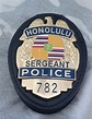 Collectors-Badges Auctions - Honolulu police sergeant badge