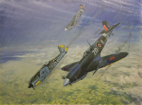 Dogfight During The Battle Of Britain Original Signed By Other