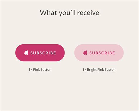 Pink Youtube Subscribe Button Youtube Subscribe Button Youtube Branding