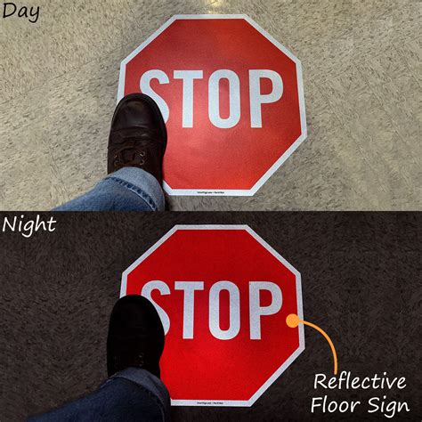 Stop Adhesive Floor Sign
