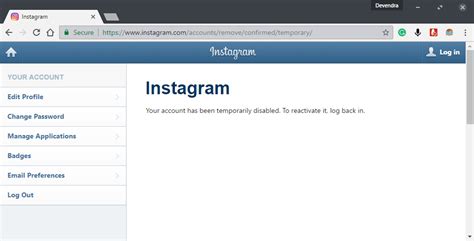 Log in to your account on instagram.com from a computer or mobile browser. How to Disable Instagram Account Temporarily 2017 - Quickfever