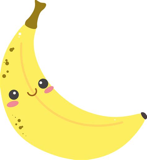 Banana Art Banana Chips Fruit Cartoon Cute Food Drawings Human Food