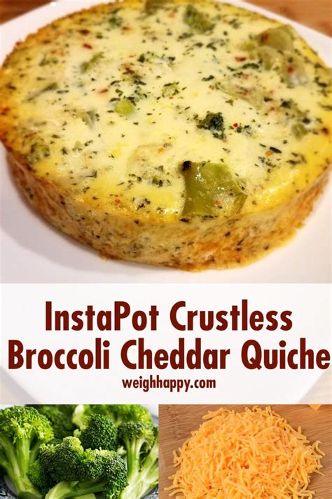 Cheddar Broccoli Instapot Crustless Quiche Easy Fast To Better