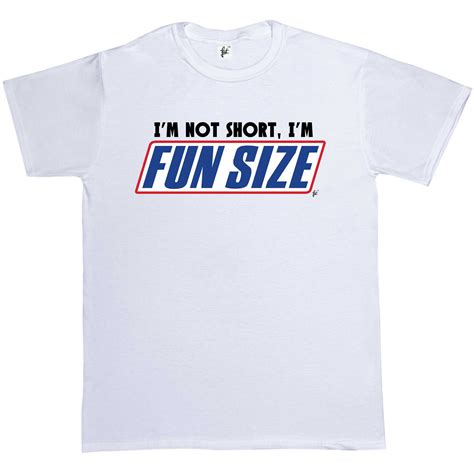 Im Not Short Im Fun Sized Snickers Marathan Funny Mens T Shirt Ebay