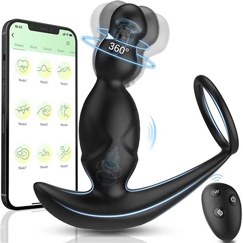 Rotating Anal Vibrator Prostate Massage Butt Plug Prostate Stimulator Bluetooth Vibrator