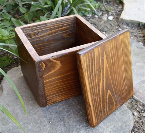 Wood Box With Lid Small Storage Box Keepsakes Jewelry Box Etsy