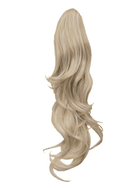 Ponytail Clip In Hair Extensions Champagne Blonde 22 Reversible Claw