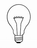 Bulb Light Incandescent Coloring Drawing Getdrawings sketch template