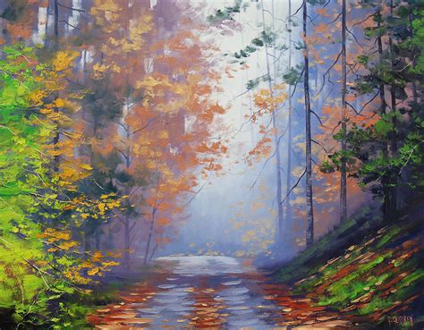 Autumn Woods Painting By Graham Gercken Fine Art America