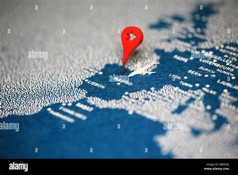 Spain Madrid Pin And Map Stock Photo Alamy