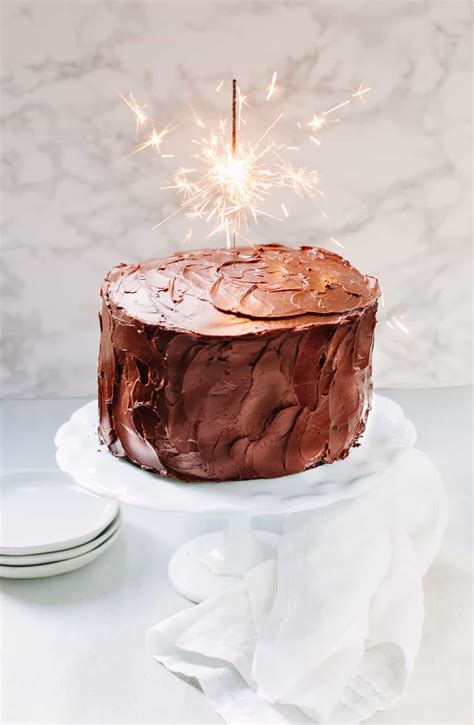 Chocolate Birthday Cake With Chocolate Ganache Familystyle Food