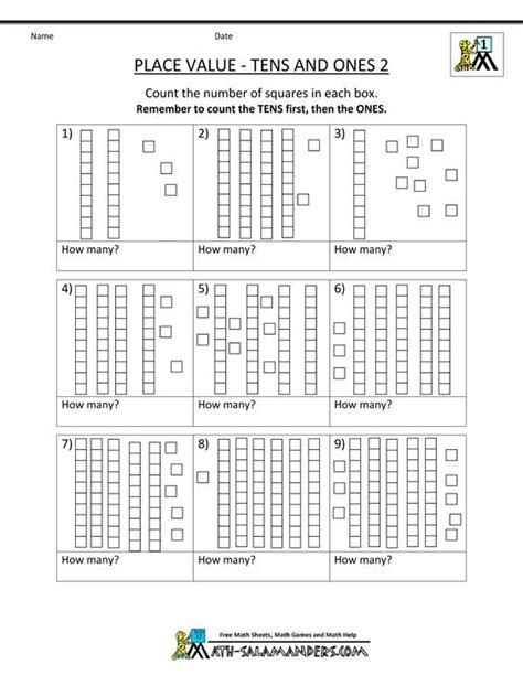 Exercises include identifying tens and ones, rounding, building 2 digit numbers and changing back and forth between expanded form. first grade math worksheets place value tens ones 2 | First grade math worksheets, 1st grade ...