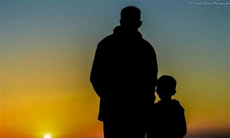 father and son sunset silhouette human silhouette photography