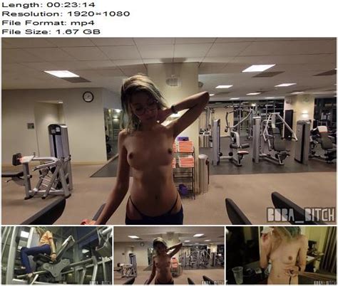 Boba Bitch CAUGHT Nude Gym Workout Hotel Walk Femdom Pov