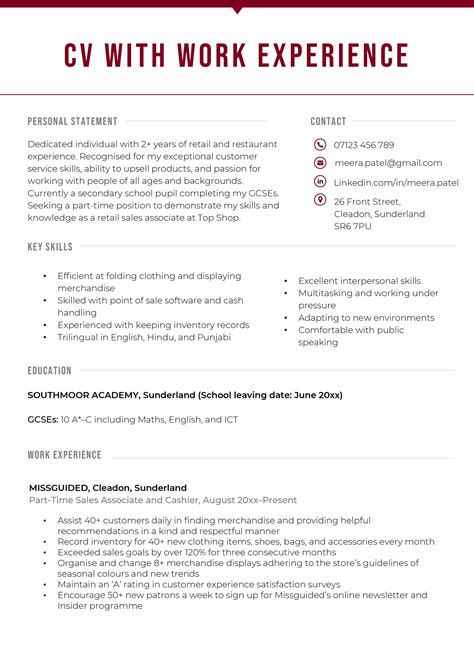 Resume Examples 16 Year Old Resume Templates