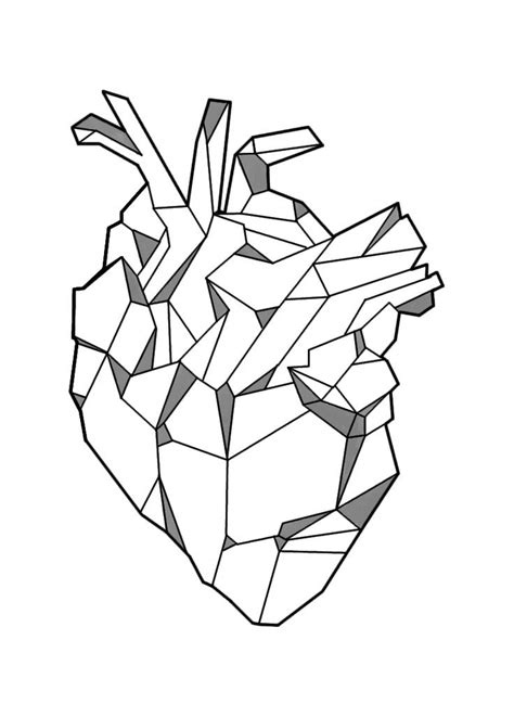 Image Result For Geometric Heart Tattoo Tattoos