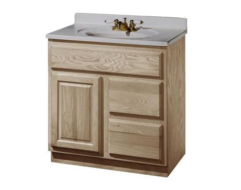 Paint, stain, or tile these cabinets to match your decor. UNFINISHED Series - 30"(w) x 21"(d) Vanity with Drawers on ...