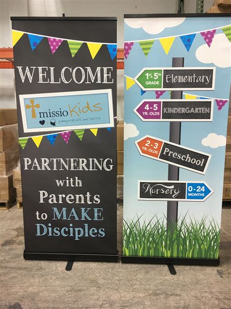 Missio Dei Falcon Uses Cheerful Stand Up Banners For Childrens