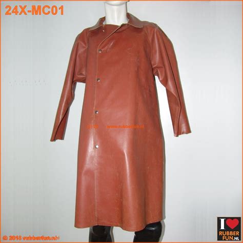 Vintage Clinical Red Mackintosh Rubber Raincoat Mackintosh Raincoat