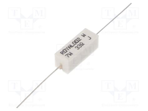 Prwc7wjw330b00 Royal Ohm Resistor Wire Wound Cement Tht 33Ω 7w