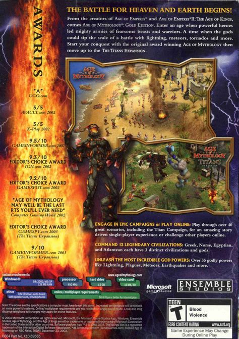Age Of Mythology Gold Edition 2004 Windows Box Cover Art Mobygames