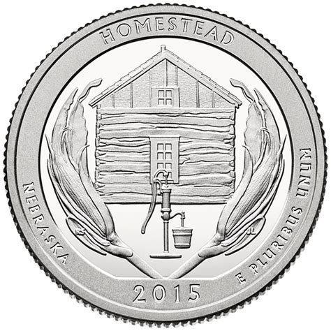 25 Cents Coin Homestead National Monument Of America Usa 2015