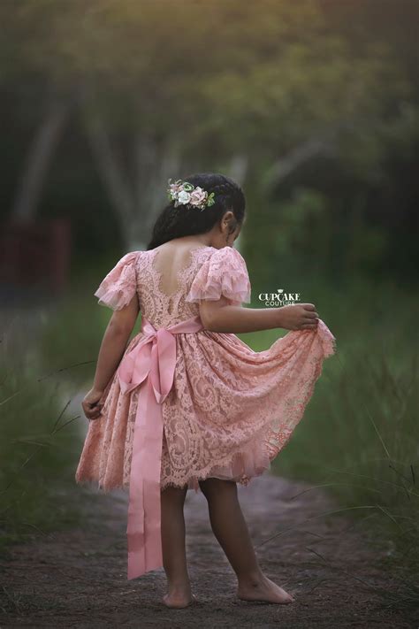 Flower Girl Dress Bohemian Flower Girl Dress Rustic Flower Etsy