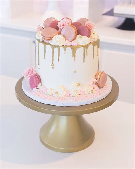 Drip Cake With Macarons Sweet 16 Birthday Cake 13 Birthday Cake