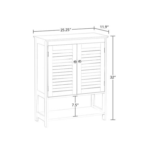 Riverridge Home Ellsworth 2 Door Floor Cabinet With Open Shelf White