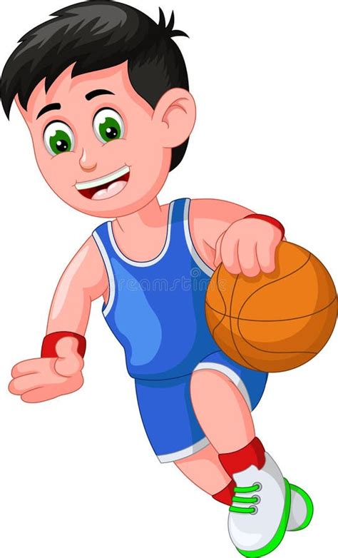 Funny Basketball Player Cartoon Stock Illustration Illustration Of