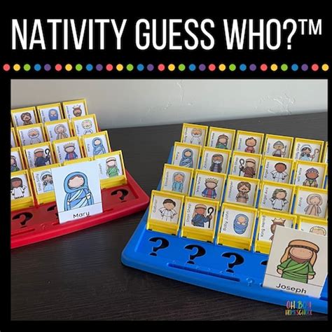 Christmas Nativity Guess Who Guess Who Game Cards Etsy