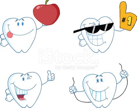 Cartoon Collection Of Human Tooth 2 Stock Photo Royalty Free