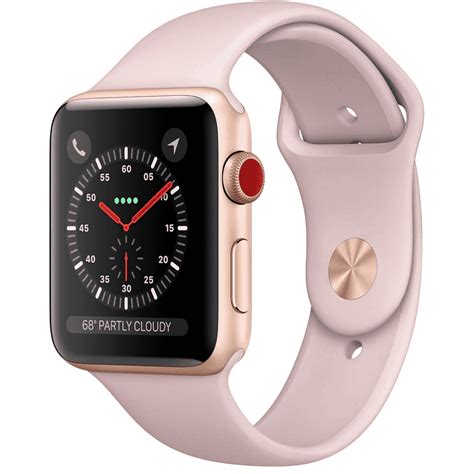 Refurbished Apple Watch Series 3 42mm Gps Gold Pink Sport Band