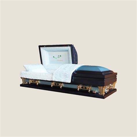 20 Gauge Gasketed Half Couch Blue Casket A Monument And Casket Depot
