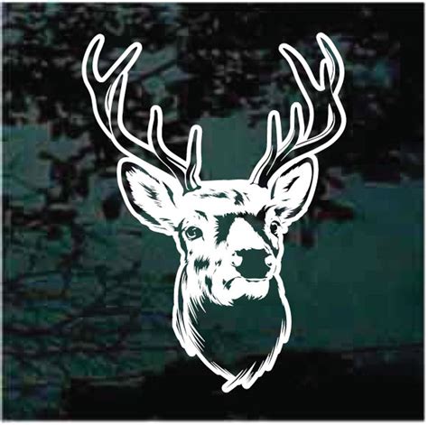 Beautiful Buck Deer Head Window Decals And Car Stickers Decal Junky