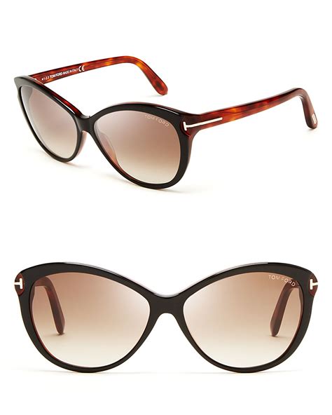 tom ford telma cat eye sunglasses in black lyst