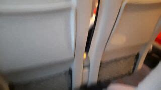 Public Dick Flash In The Train Ended Up With Risky Handjob And Blowjob