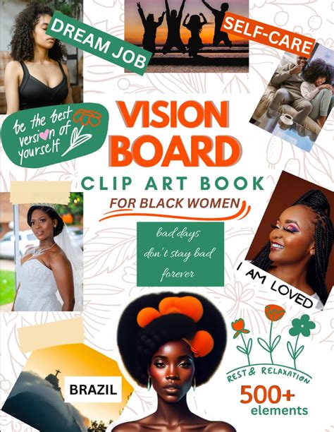 Buy Hm Happinesslife Publishingvision Board Clip Art Book For Black Women New For 2024 Vision