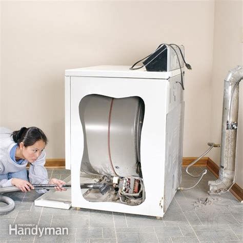 This is usually about 1 1/2 to 2 feet. Remove Dryer Lint | The Family Handyman