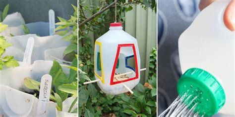 I loved the look of these cans and knew i wanted to make something out of. 16 Creative Ways to Reuse and Upcycle Milk Jugs | Milk jug ...