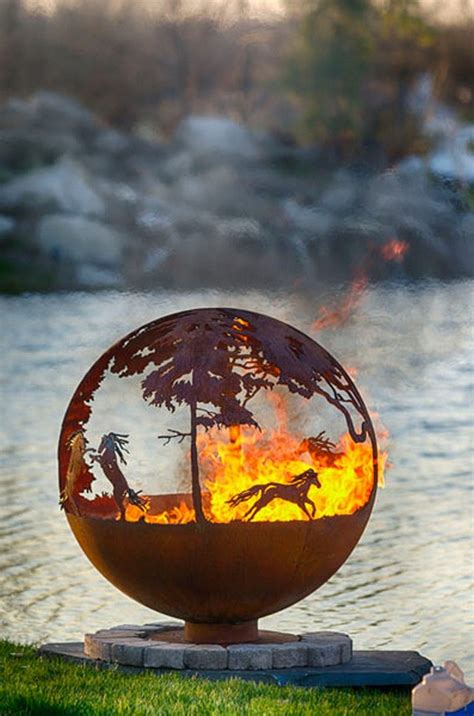 Artistic Sphere Fire Pit Fire Pit Gallery Fire Pit Sphere Metal