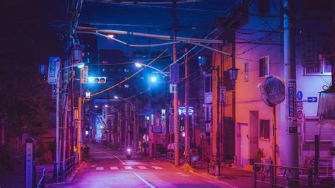 A Night Street In Japan Backiee