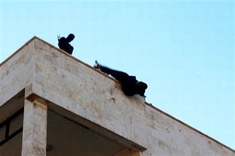 Sick Isis Killers Blindfold Gay Man Throw Him From Roof Then Stone