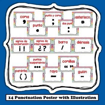 Signos De Puntuacion Punctuation Posters In Spanish Bilingual