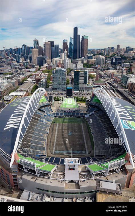 Aerial View Of Centurylink Field Multi Purpose Stadium Seattle